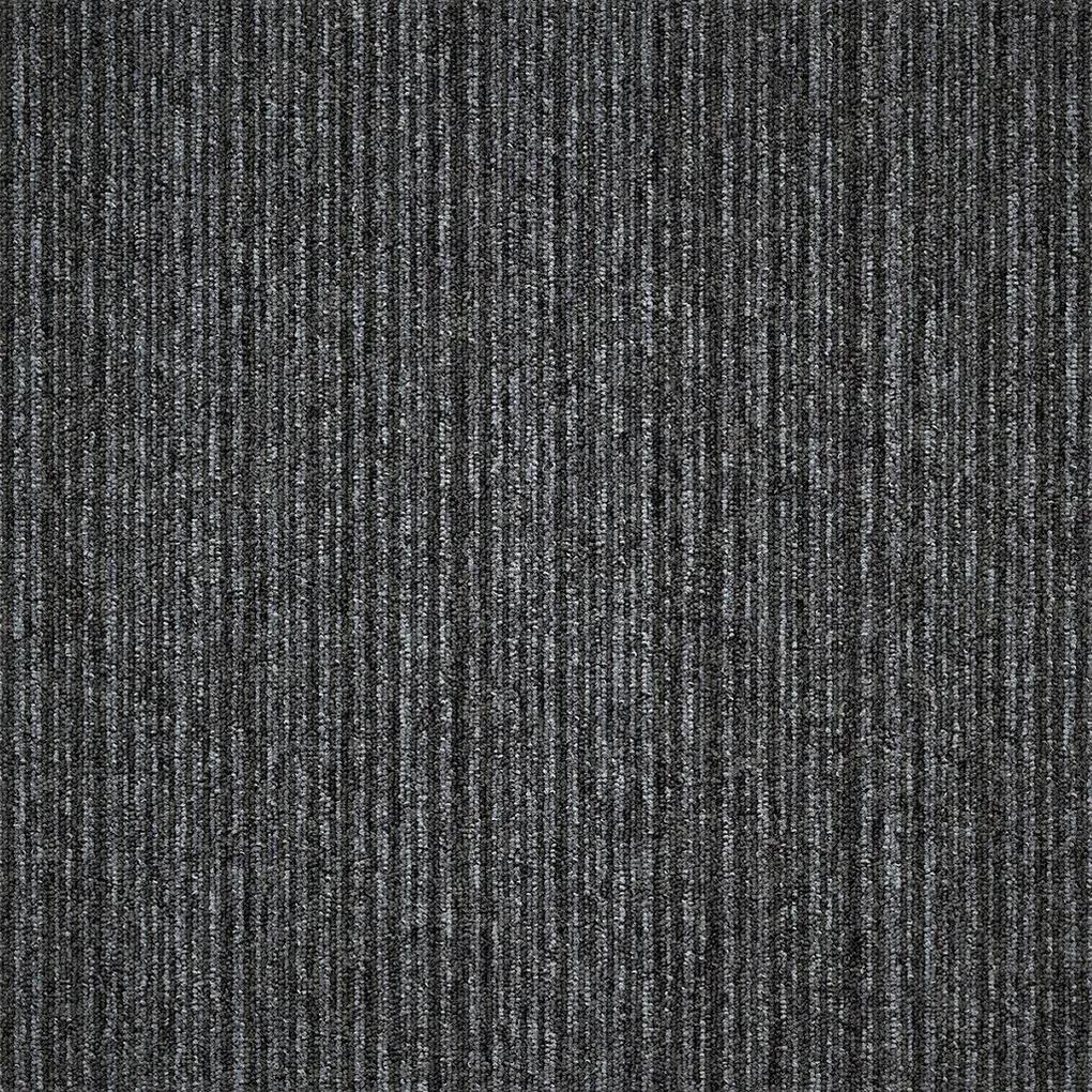 Kobercový štvorec Coral Lines 60345-50 šedo-čierny - 50x50 cm