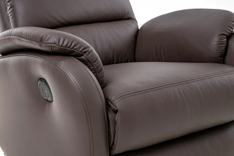 Kožené hojdacie kreslo s elektrickým polohovaním ELEGANT 1, koňak (K 2136)