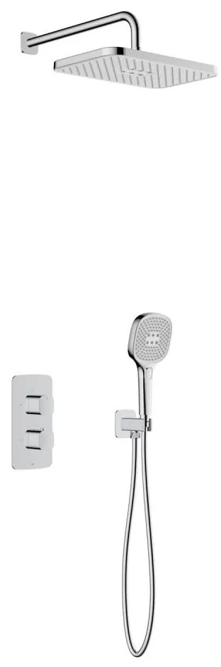 KFA Armatura 5759-501-00 - Sprchová súprava s termostatickou podomietkovou batériou MALAGA, lesklý chróm
