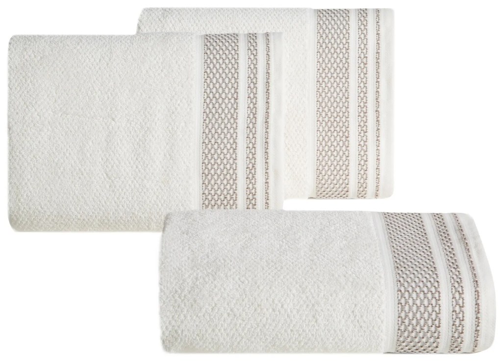 BAVLNENÝ UTERÁK SUZANA SADA 6KS 50X90 CM KRÉMOVÁ