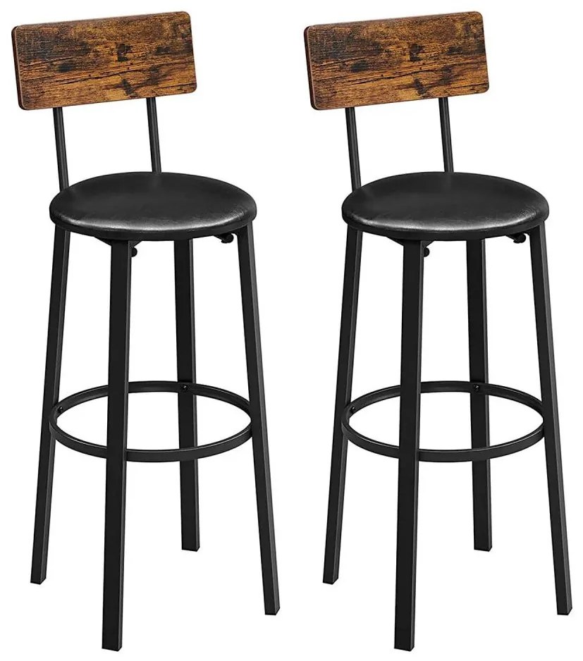 Barová stolička AVEN hnedá/čierna