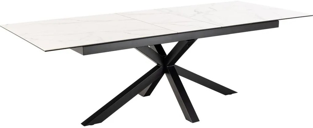Actona Rozkladací jedálenský stôl Heaven 200/240 - biely mramor / čierna