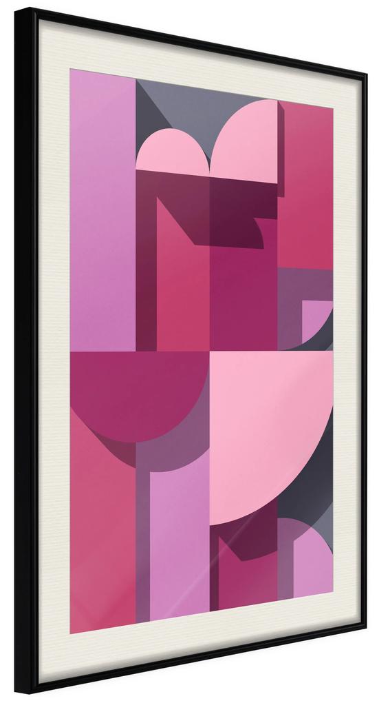 Artgeist Plagát - Abstract Home [Poster] Veľkosť: 20x30, Verzia: Zlatý rám s passe-partout