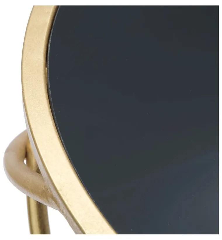 Okrúhly odkladací stolík so sklenenou doskou ø 40 cm Ring – Mauro Ferretti