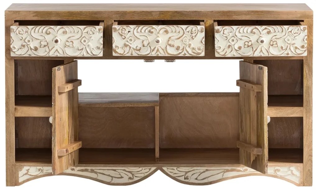 furniture-nabytek.cz - Masivní koupelnová sada Delhi z mangového dřeva, lakovaná, hnědá