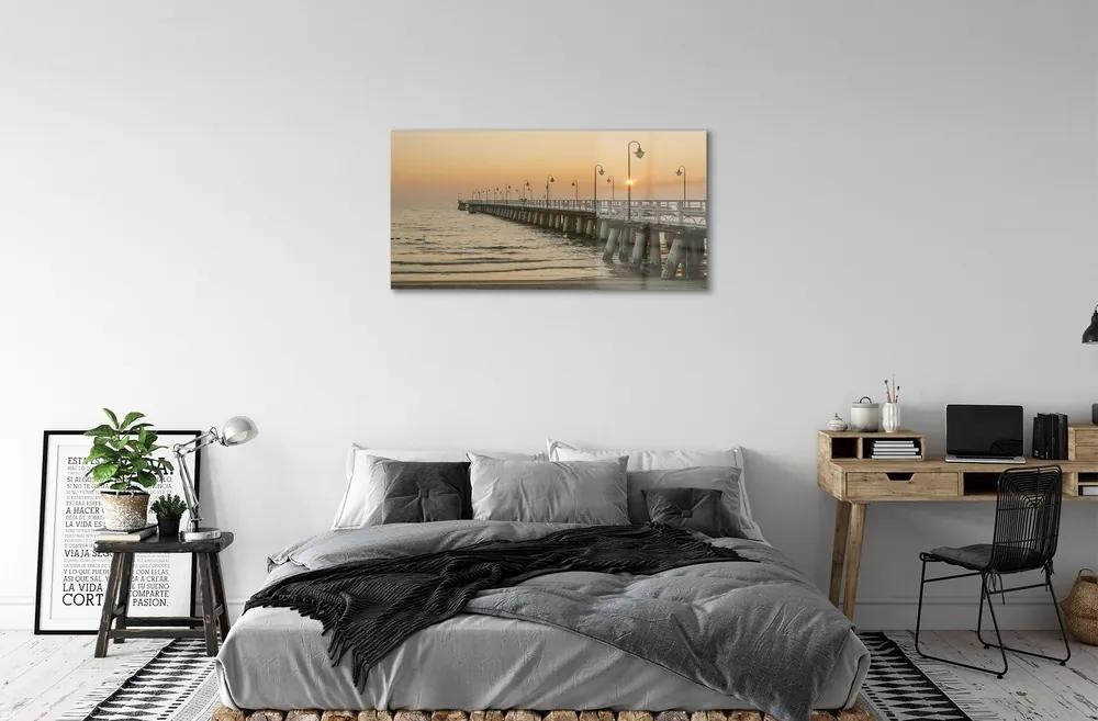 Sklenený obraz Gdańsk Sea mólo 100x50 cm