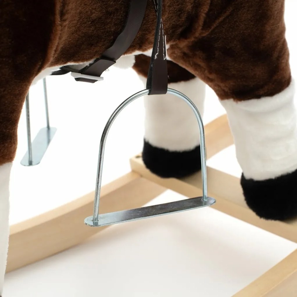 Baby Mix Hojdací koník s melódiou a šatkou Baron, 72 x 55 cm