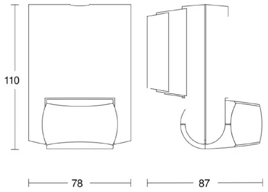 STEINEL 660215 - Vonkajší  infračervený senzor IS 130-2 čierna IP54