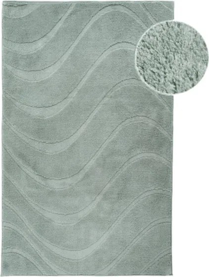 Kúpeľňový koberček WAVES 400 zelený