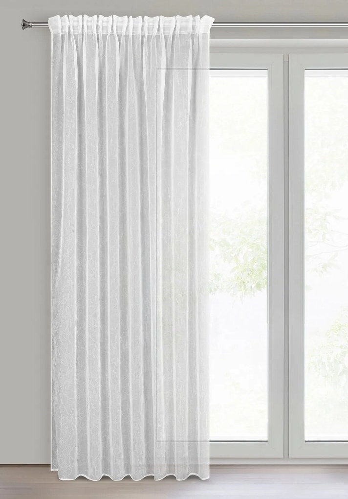 ZÁCLONA NA PÁSKE ELIA 140X270 CM BIELA