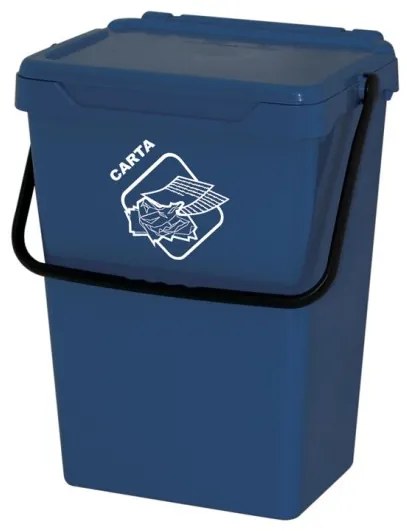 ArtPlast Plastový odpadkový kôš na triedenie odpadu, 35 l, modrý