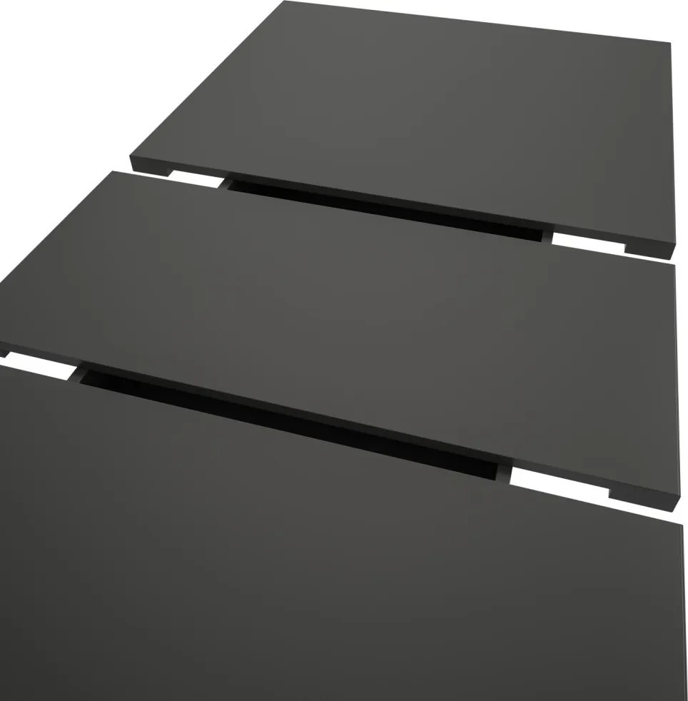 Rozkladací jedálenský stôl Moteon 150x90 cm, sivý/sivý, podnož V