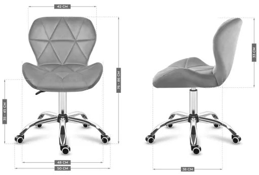 Kancelárska stolička Mark Adler - Future 3.0 Grey Velur