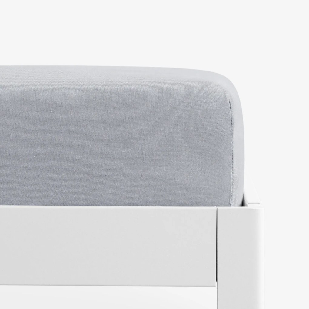 Goldea jersey elastická plachta - sivá 140 x 200 cm