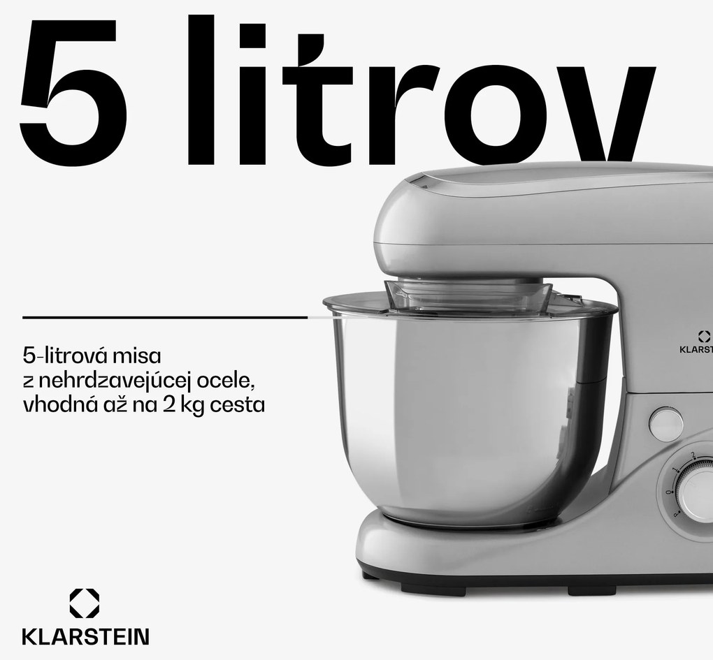 Klarstein Bella Pico 2G, kuchynský robot, 1300 W, 1,7 PS, 6 stupňov, 5 l