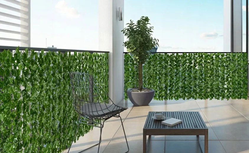 Živý plot na balkón - 300 x 50 cm - umelý