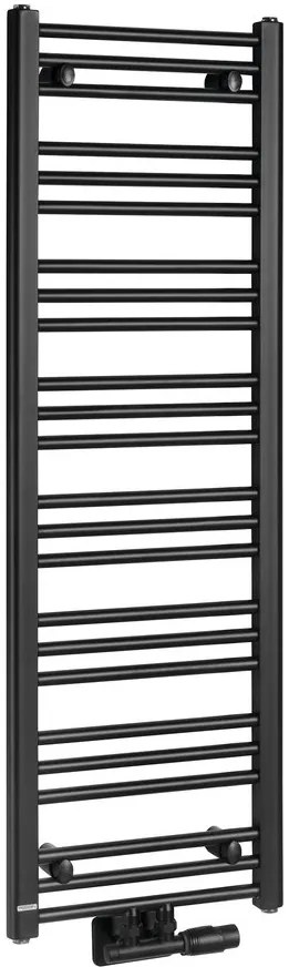 Bruckner Bruckner, ALBRECHT vykurovacie teleso 400x1250 mm, stredové pripojenie, čierna matná, 600.112.6