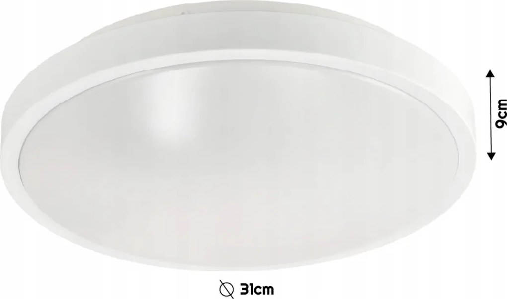 ECOLIGHT Okrúhle LED stropné svietidlo - 2xE27 - biele
