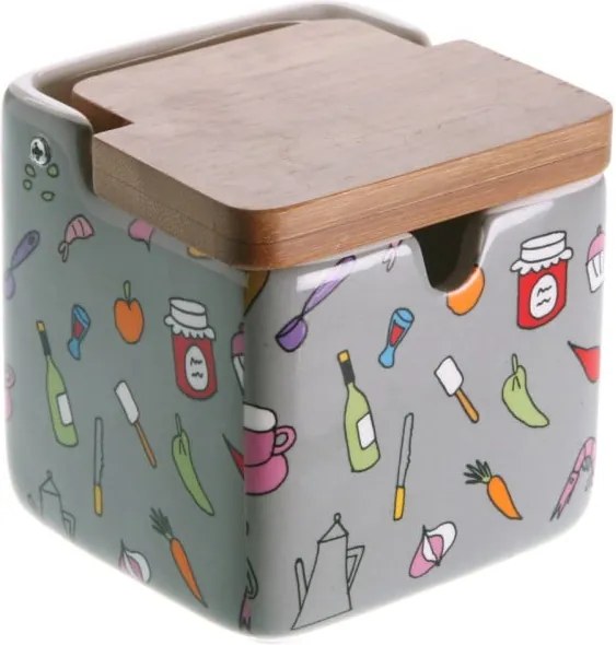 Sivá keramická dóza na cukor Versa Cocina