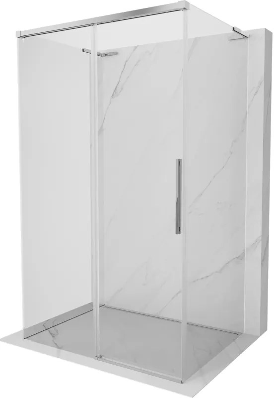 Mexen Rox-3SL, 3-stenný sprchový kút 120 x 80 cm, číre sklo, chrómový profil, 8C2L-120-080-01-00-3S