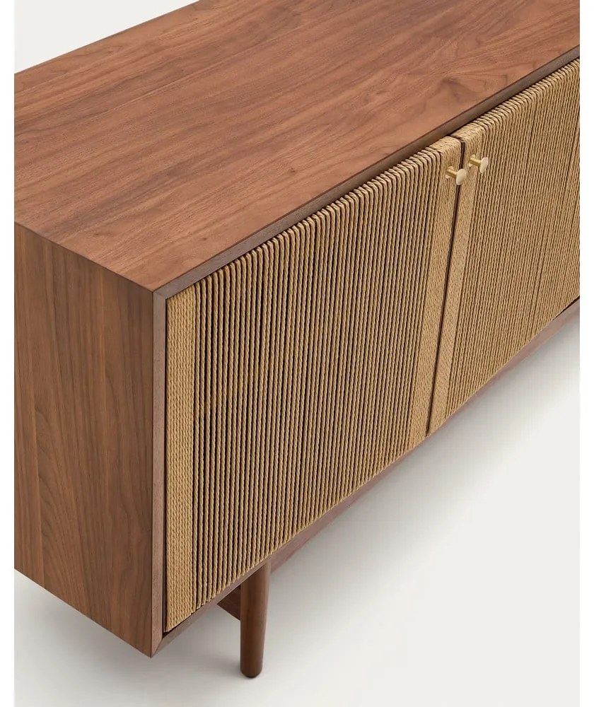 Hnedá nízka komoda v dekore orecha 180x73 cm Elan – Kave Home