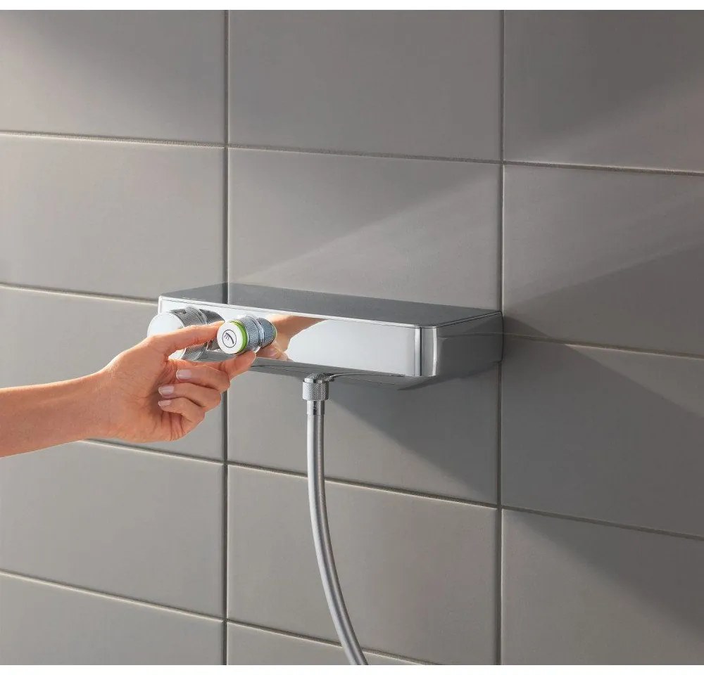 GROHE Grohtherm SmartControl nástenná termostatická sprchová batéria DN 15, so sprchovou súpravou (sprchová tyč 600 mm), chróm, 34720000