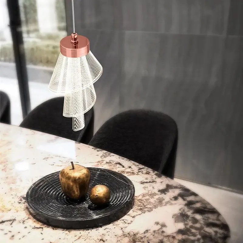 Toolight Toolight, LED závesné svietidlo, 10W, 4000K, 467lm, APP1765-1CP, ružové zlato, OSW-09309