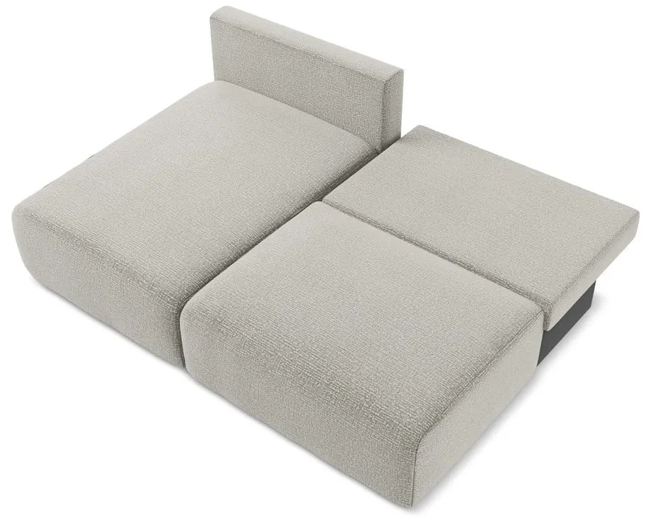 Svetlosivá rozkladacia/s úložným priestorom rohová pohovka (ľavý roh) Kalena – Makamii