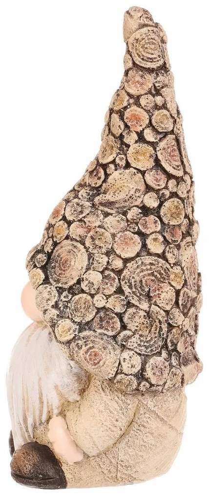 Záhradná dekorácia Škriatok lopatka, 11 x 9 x 21 cm, polyresin