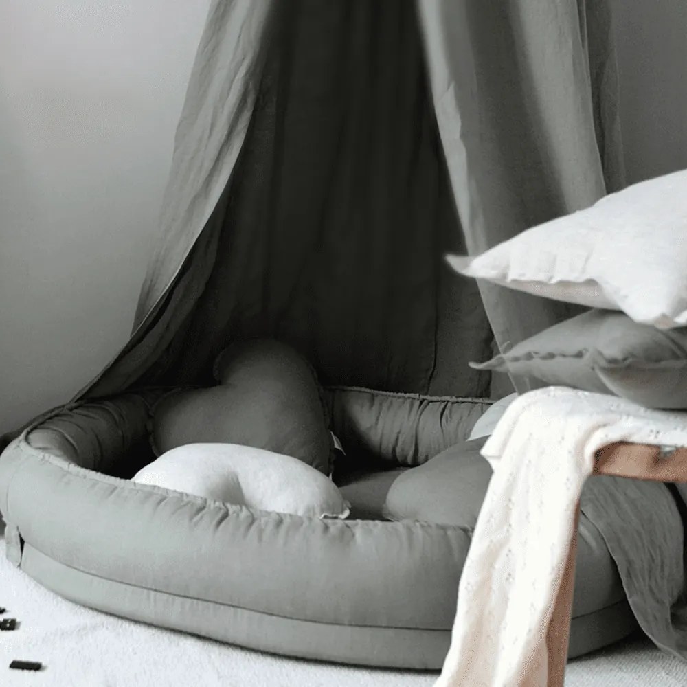 Ľanový vankúš srdca prírodný 44cm