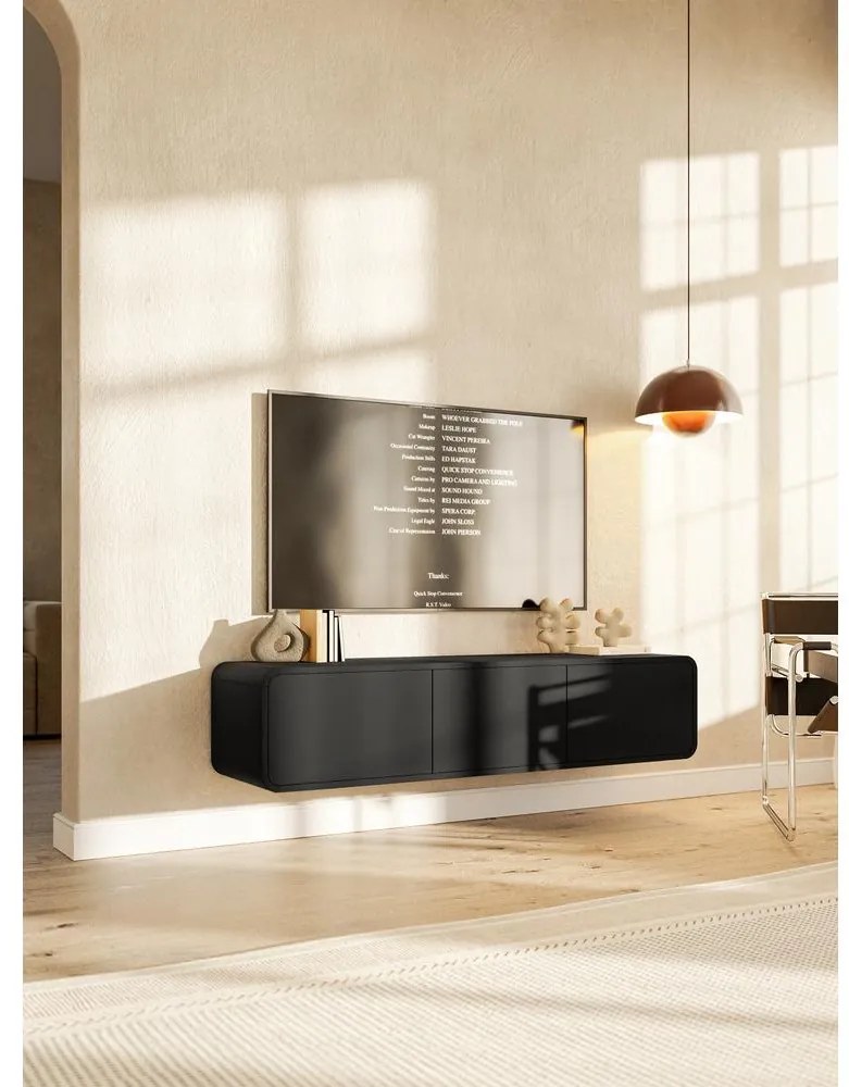 TV skrinka/stolík Orro O5 (čierna). Akcia -21%. Vlastná spoľahlivá doprava až k Vám domov. 1100610