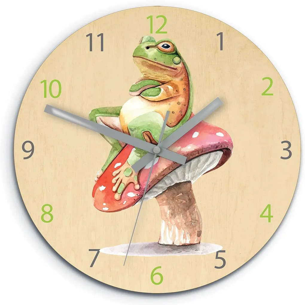 Dětské nástěnné hodiny Ami Žába 30 cm vícebarevné