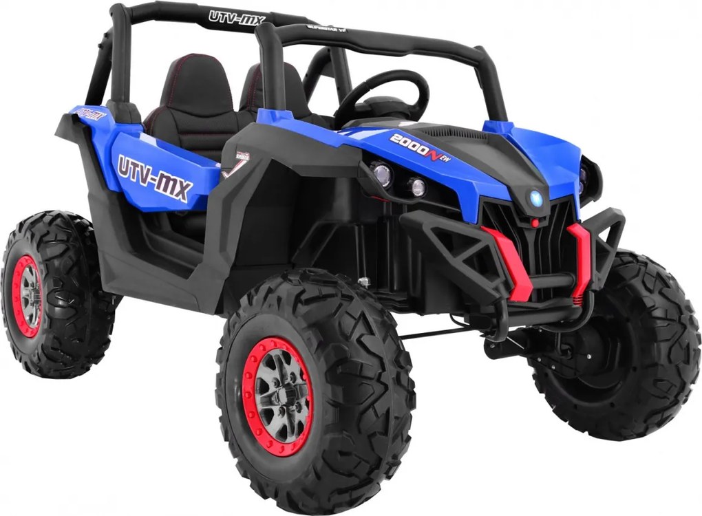 Ramiz Detský kočík SuperStar Modrá + pohon 4x4 + diaľkové ovládanie + batožinový priestor + MP3 LED + zámok dverí