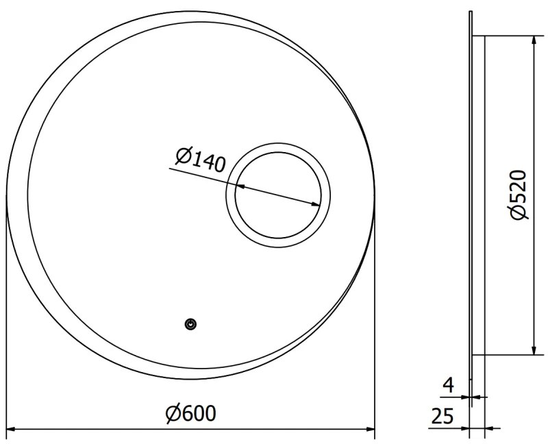 Mexen Ella, LED kúpeľňové zrkadlo s podsvietením a kozmetickým zrkadielkom 60x60 cm, 6000K, ochrana proti zahmlievaniu, 9811-060-060-611-00