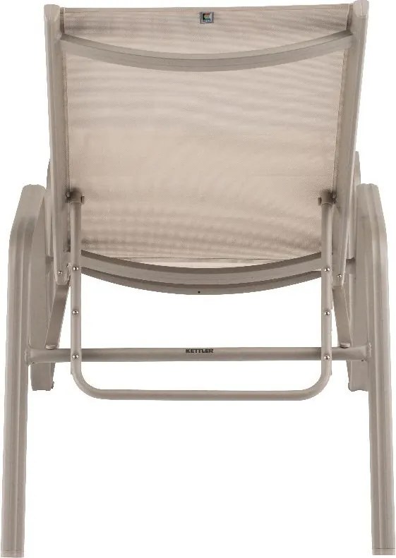 KETTLER DIAMOND hliníkové ležadlo s teakovými opierkami