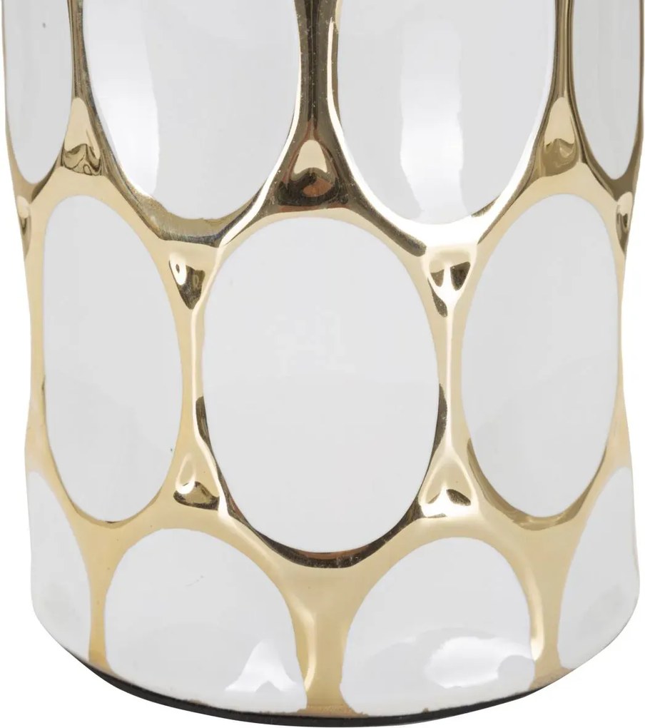 Stolná lampa Glam Carv 56 cm bielo-zlatá