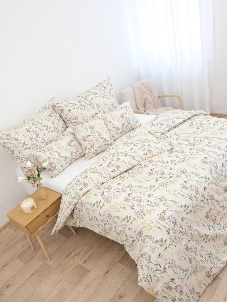 Predĺžené saténové obliečky -  Bianca béžová