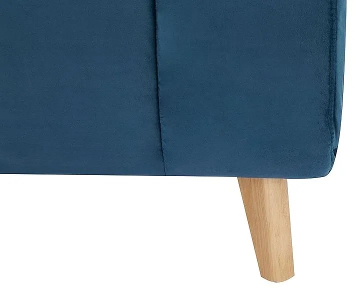 Modré rozkladacie kreslo BILLY VELVET