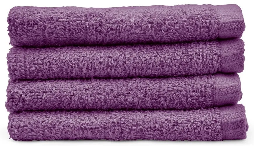 Fialové rýchloschnúce bavlnené uteráky v súprave 4 ks 30x30 cm Quick Dry – Catherine Lansfield