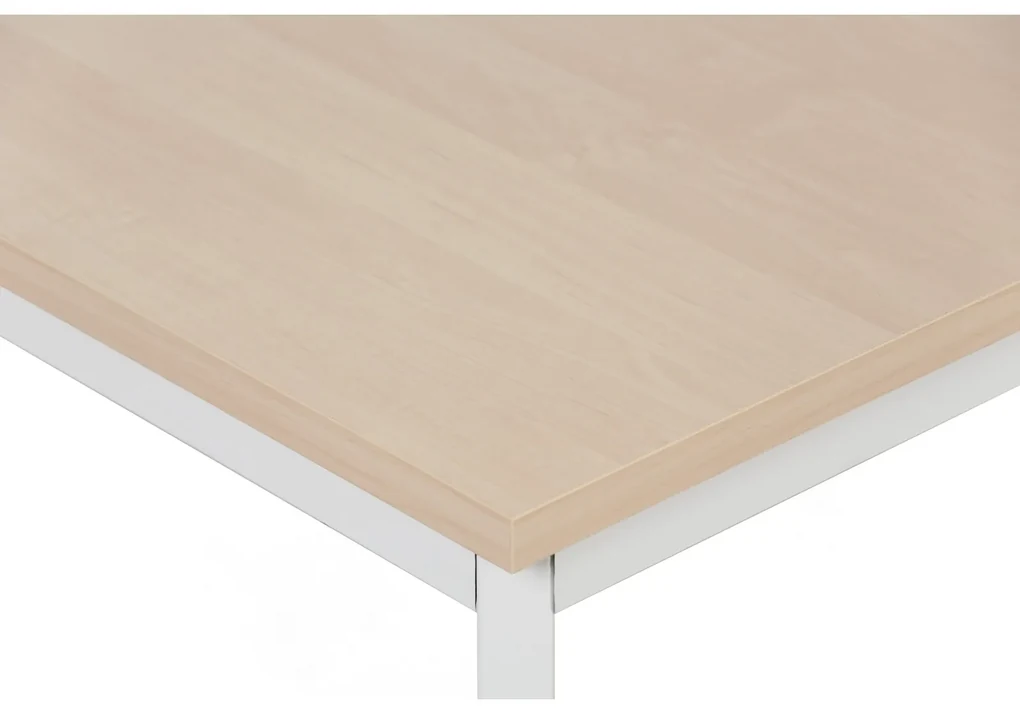 Jedálenský stôl TRIVIA, sivá podnož, 1200 x 800 mm, breza