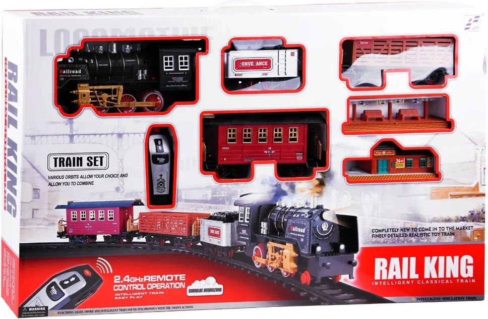 Veľká elektrická diaľkovo ovládaná vlaková súprava VLÁK NA DIAĽKOVÉ OVLÁDANIE RC0346