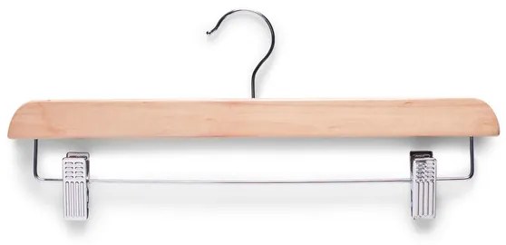 Zeller Present Drevený vešiak s klipom na nohavice a sukne, 36 x 14 cm