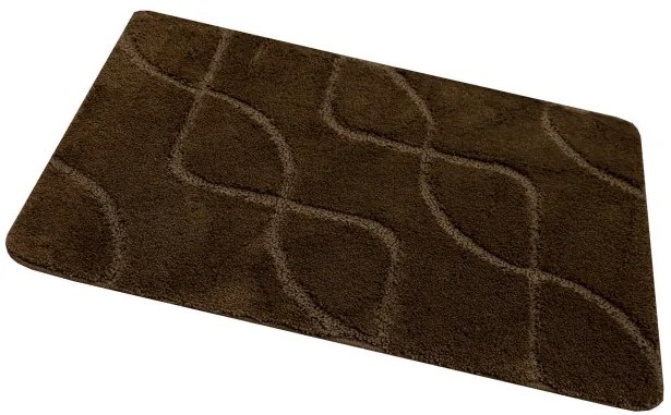Kúpeľňový koberček Ivona hnedý, línie