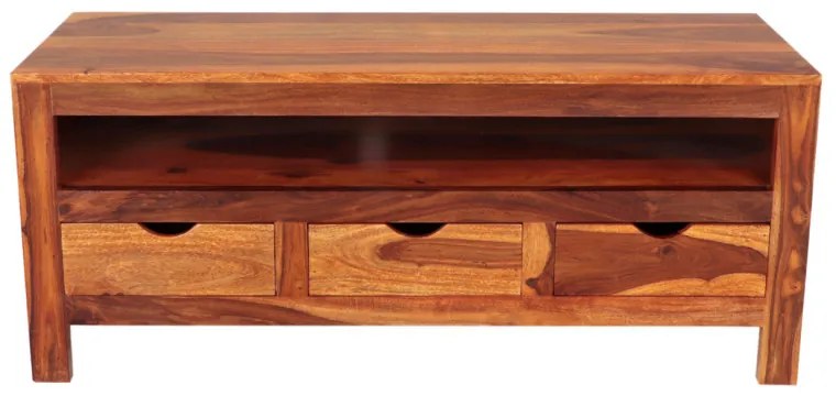 TV stolík Amba 120x50x45 z indického masívu palisander Svetlomedová