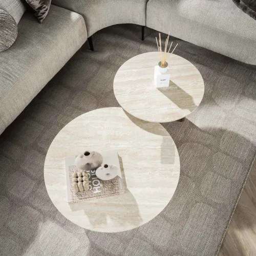 Konferenčný stôl 45-62 Romano 2-set Ceramic Travertine - Komfort-nábytok