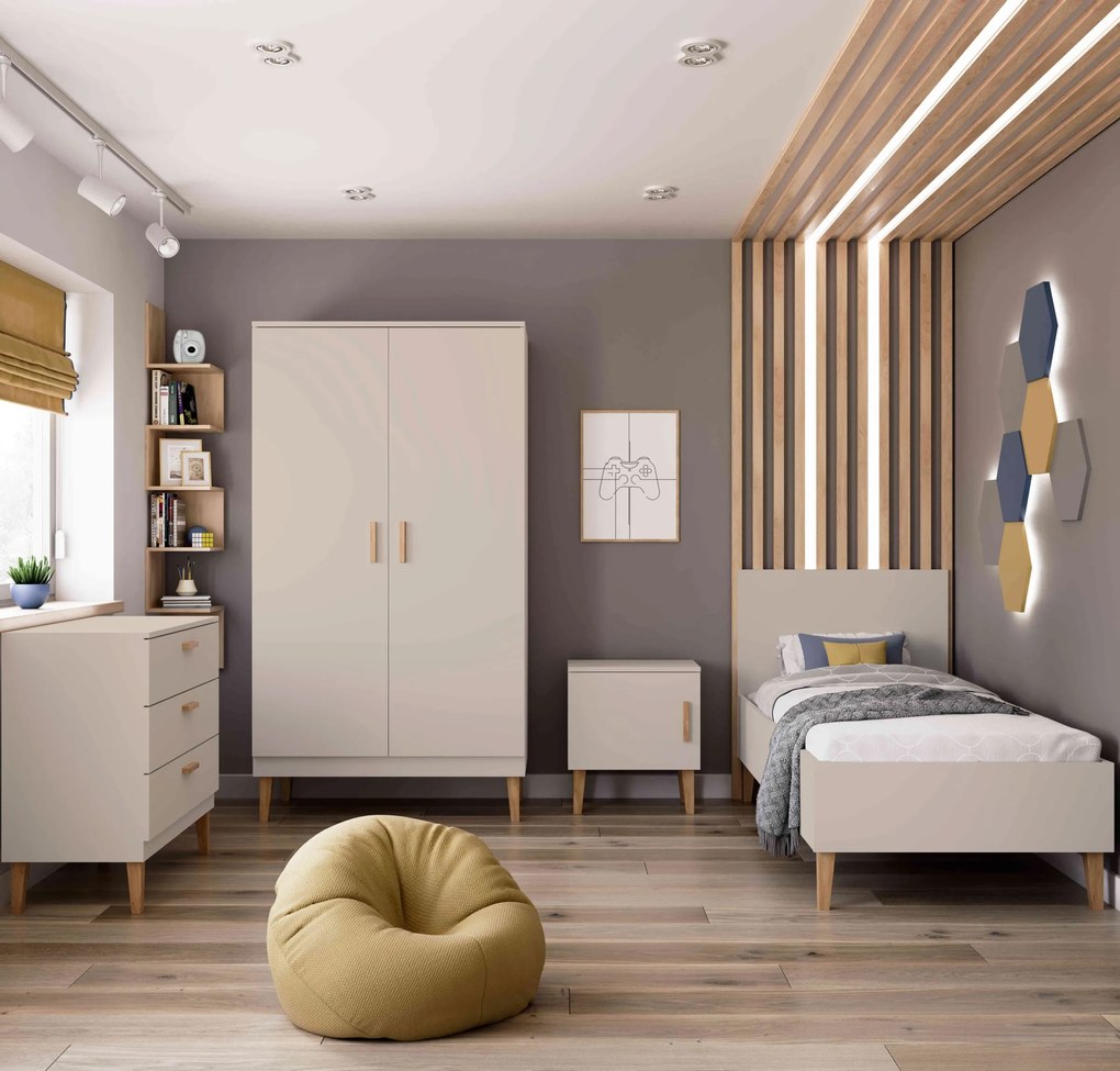 Detská posteľ Kubi 180x80 kašmír