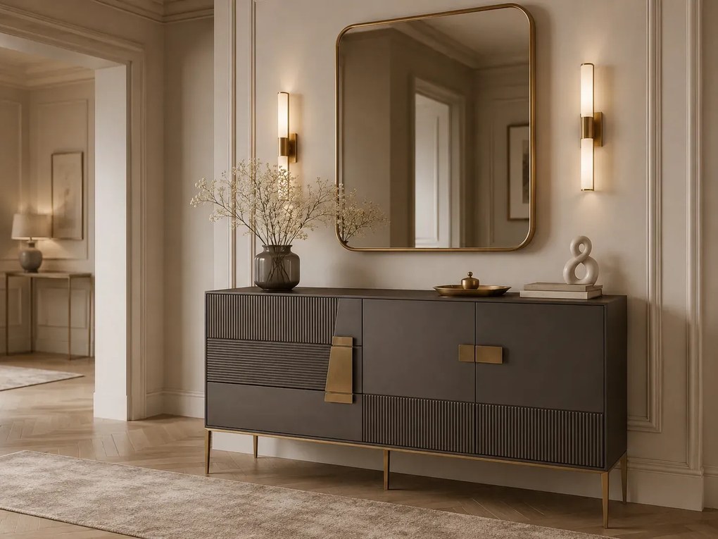 Komoda Stilig ST102 160 cm grafit/zlatá