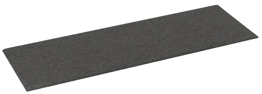 Nástenné panely 12 ks tmavosivé 90x30 cm látka 3,24 m²
