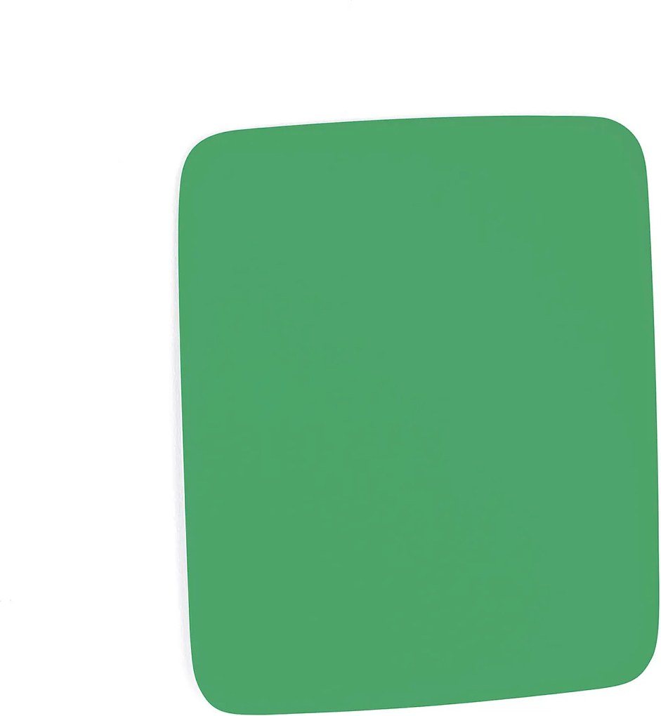 Sklenená magnetická tabuľa Stella so zaoblenými rohmi, 500x500 mm, zelená