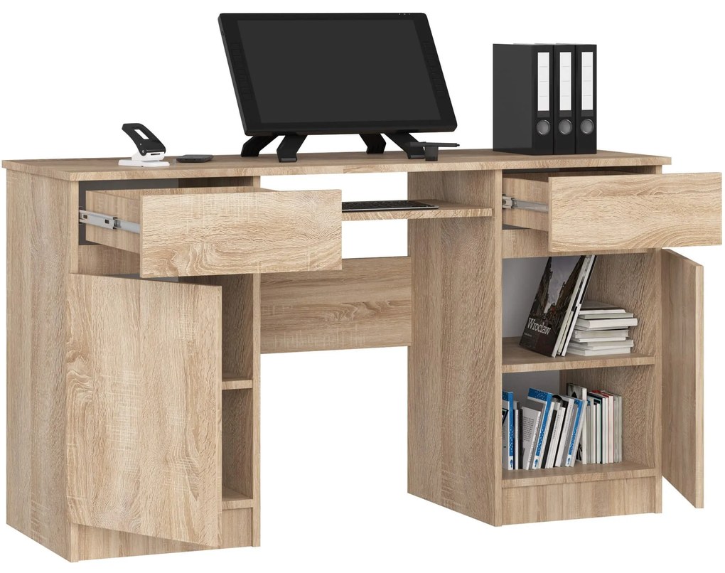 Písací stôl A5 135 cm dub sonoma